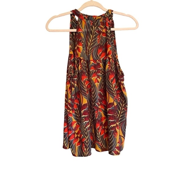 Molly Bracken Colorful Bright Leaf Top - Size Large-Sleeveless - Picture 2 of 9